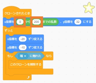 ブロック内の数値を変更する