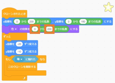 ブロック内の数値を変更する