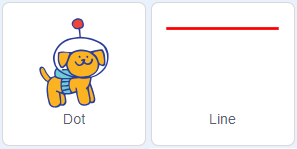 「Dot」と「Line」を追加