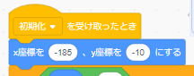 「初期化」を受け取ったときのプログラムの一部